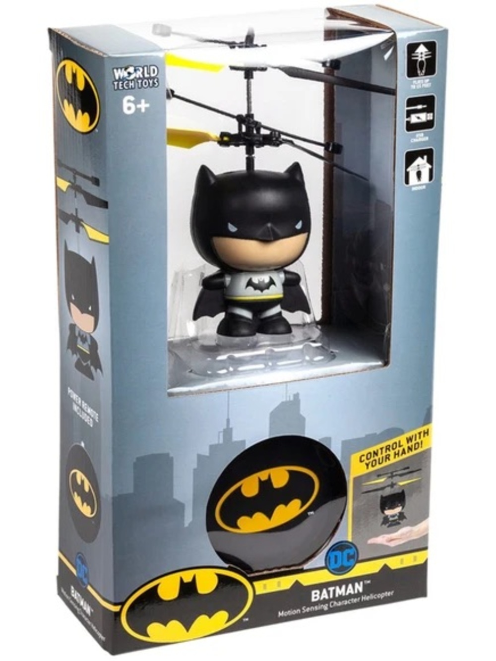 DC Batman Motion Sensing Flying Toy - Black and Yellow